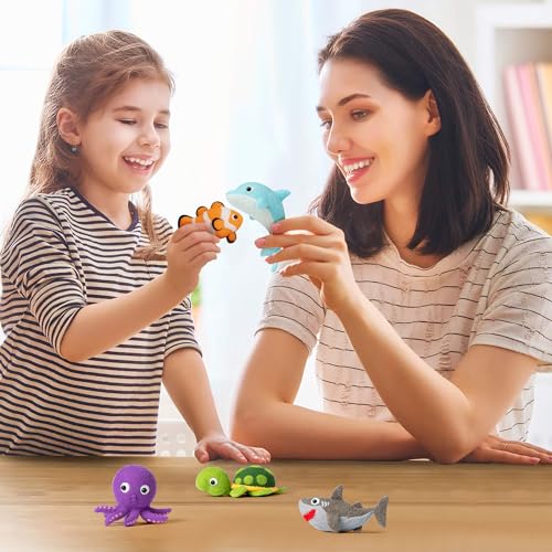 WATINC Set of 5 Sea Wool Needle Felting Kit, Ocean Animals Doll Making Wool Needle Felting Starter Kit, DIY 5 Unique Designs Needle Felting Craft WATINC