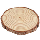 HAKZEON 14 PCS 6-7 Inches Natural Wood Slices, 3/5 Inches Thick Wood Rounds with Bark, Unfinished Wooden Discs for Crafts Rustic Wedding Ornaments, HAKZEON