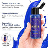 12 Colors Acrylic Leather Paint Kit for Shoes, Sneaker, Couches, Bags, Car Seat, Acrylic Leather Dye Set with Leather Preparer, Acrylic Finisher for Fuumuui