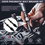 32029 Pneumatic Bolt Breaker Set, Pneumatic Bolt Breaker Set 37315 & 37316, helps remove seized and frozen bolts and nuts. Designed to be used with a Wndine