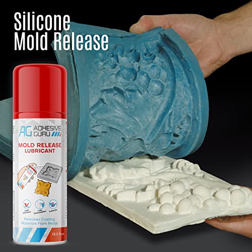 Adhesive Guru Silicone Mold Release Aerosol Spray (13.5 fl oz) Lubricant Agent for Epoxy Resin Molds (1 Pack) - WoodArtSupply