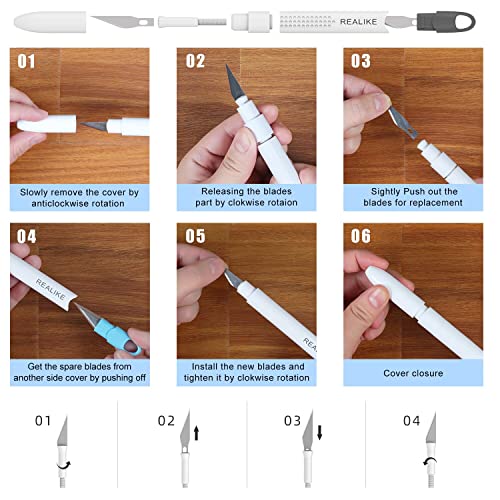 REALIKE Craft Weeding Tools for Vinyl Cardstock Crafting Basic Set Scraper/Spatula/Scissors/Tweezers/Weeder Tool Kit for Cricut/Silhouette/Siser REALIKE