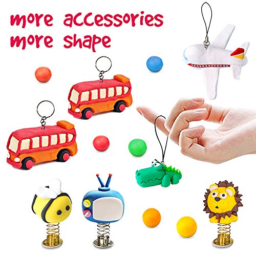 Modeling Clay Kit - 50 Colors Air Dry Ultra Light Magic Clay, Soft & Stretchy DIY Molding Clay with Tools, Animal Accessories, Kids Art Crafts Gift ESSENSON