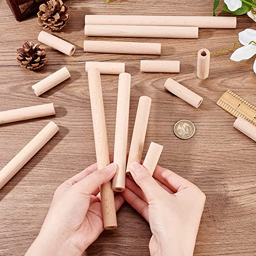 OLYCRAFT 38pcs Hollow Wooden Rods 5/10/15/20cm Beech Wooden Dowel Rods –  WoodArtSupply