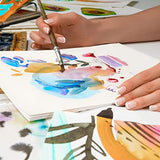 Dyvicl Watercolor Paper Pad 5.5"x8.5", 25 Sheets (140 lb/300gsm), Cold Press, Glue Watercolor Sketchbook for Painting, Drawing, Mixed Media, Acrylic, Dyvicl