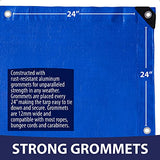 Rugged Rhino All Weather 100% Waterproof Heavy Duty Tarp, 2 Pack, 5 Mil UV Temperature Resistant Tarps, High Durability Multipurpose Cover, for Home Rugged Rhino