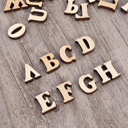 Artibetter 50pcs Unfinished Wood Letters Wood Letters Sign Puzzles for Wood Letters for Wall Decor Unfinished Wood Alphabet Letters Wood Craft Slices