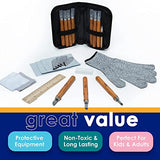 26-Pieces Wood Carving Tools Kit for Beginners, Professionals, Super Sharp High Carbon Wood Carving Knife Set, Whittling Kit for Multipurpose Bright Hobby