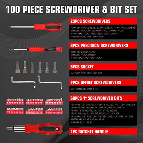 CARTMAN Magnetic Screwdriver Set with Rack, Includs Precision Screwdriver, Magnetizer Demagnetizer and Magnetic Bowl, Tool Gifts for Men - WoodArtSupply