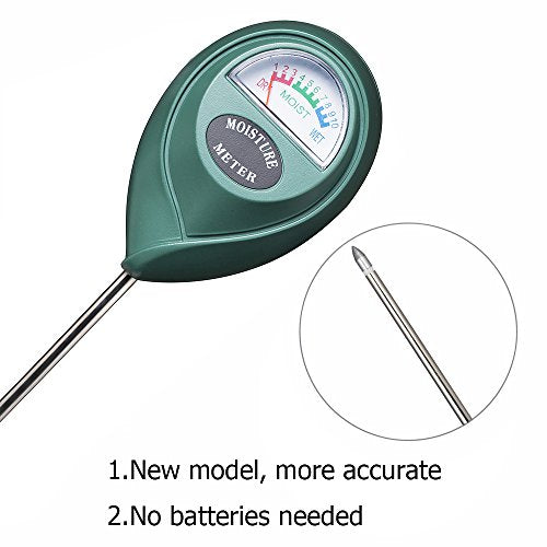 XLUX T10 Soil Moisture Sensor Meter - Soil Water Monitor, Hydrometer for Gardening, Farming, No Batteries Required XLUX