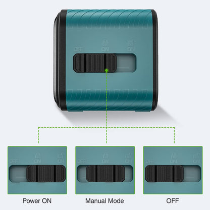 DECTEAM green outdoor level laser, Laser Class 2,laser tools for construction,100ft self-leveling cross line laser level, manual self-leveling and - WoodArtSupply