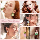 Polymer Clay Earring Making Kit- 30 Clay Earring Cutters, 24 Color Polymer Clay, 8 Circle Cutters, Rollers, B7000 Glue, 640 PCS Earring Making Tools Lucomb