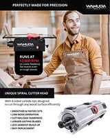 Wahuda Tools Jointer - 10-inch Benchtop Wood Jointer, Spiral Cutterhead Portable Jointer, Cast Iron Tables w/Pull Out Extensions, 4-Sided Carbide WAHUDA TOOLS