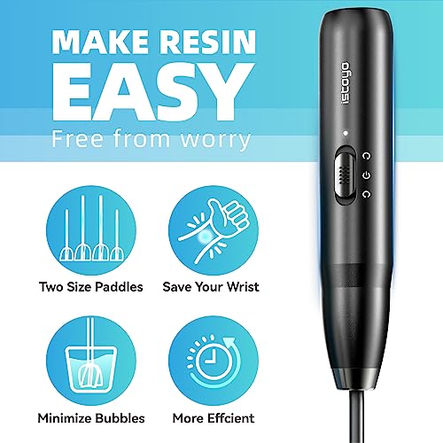 ISTOYO Rechargeable Resin Mixer, Epoxy Mixer for Saving Your Wrist, Epoxy Resin Mixer, Resin Stirrer for Resin Molds, Resin Supplies, Resin, Silicone ISTOYO