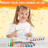 JOYIN 24 Magnetic Mini Tiles Art Kit, Creativity DIY Paint, Arts and Crafts for Kids, DIY Supplies for Party Favors, Family Activity, Birthday JOYIN