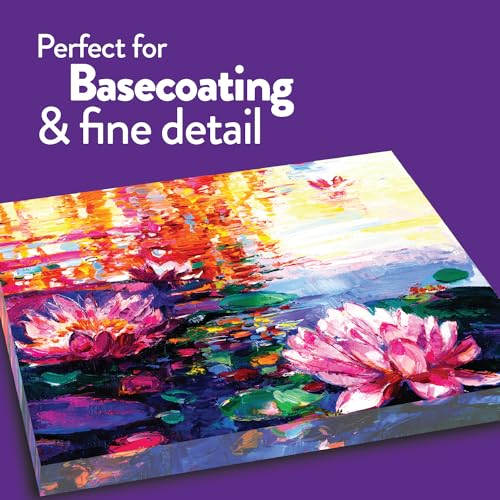 RoseArt Acrylic Paint Set with Brushes, 24 Color Acrylic Paint 2-Ounce Bottles each with 6pc Brush Set RoseArt