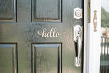 Hello Wood Sign Home Décor Wall Art Unfinished 24" x 8" Woodums