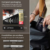 ARTEZA Mirror Chrome Marker Set, 6 Pack, 3 x 2.9mm & 3 x 5mm Nibs, Hi-Gloss Silver Metallic Pens for Eye-Catching Art on Various Surfaces, Craft ARTEZA
