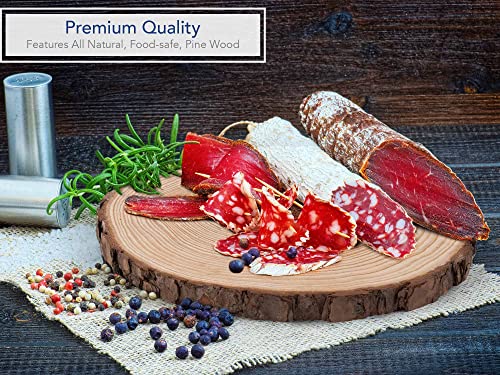 Royal Imports Round Wood Slices Discs, 9"-11" Large, Natural Unfinished Wooden Tree Bark Slabs for DIY Arts & Crafts, Rustic Table Centerpiece, Royal Imports