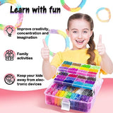FUNZBO 15000+ Rubber Band Bracelet Kit - 28 Colors Rubber Band Bracelet Making Kit, Loom Bracelet Making Kit, RubberBand Bracelets Kit, Gifts for FUNZBO