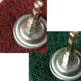 Hiqalty 6PCS Non Woven Abrasive Buffing Polishing Wheel Drill Attachment Set,Scouring Pads Power Scrubber Cleaning Kit, Power-Operated Abrasive Hiqalty