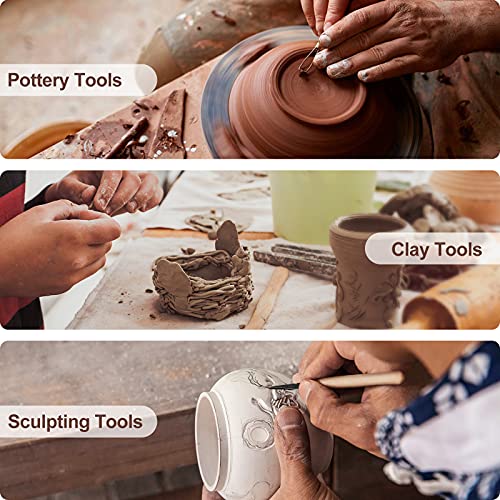 Nozomy Clay Tools,12PCS Pottery Clay Sculpting Tool Set - WoodArtSupply