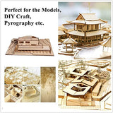 Unfinished Wood Pieces,18 Pack Basswood Sheets 1/16 Thin Plywood Wood Sheets for Crafts,Perfect for Architectural Models, Wooden DIY Ornaments, Cassny