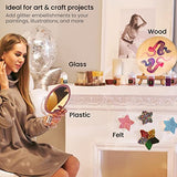 Arteza Fine Glitter, Set of 6, Metallic Glitter for Resin in 1.5-oz Bottles, Arts and Crafts Supplies for Art Class, After-School Programs, and ARTEZA