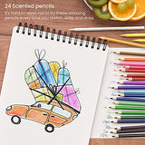 Arteza Kids Scented Colored Pencils, Set of 24 Easy-to-Grip Pencil Crayons, Triangular Shape, Pre-Sharpened, Art and School Supplies for Arts and Arteza Kids