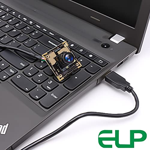 ELP 5mp HD USB Camera Module for Computer Mini UVC USB2.0 Video Embedded Webcam Board with 2.8mm Lens OV5640 Laser Engraver Lightburn Camera,3.3ft/1m ELP
