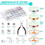 selizo Jewelry Making Kits for Adults Women with 28 Colors Crystal Beads, 1660Pcs Crystal Bead Ring Maker Kit with Jewelry Making Supplies selizo