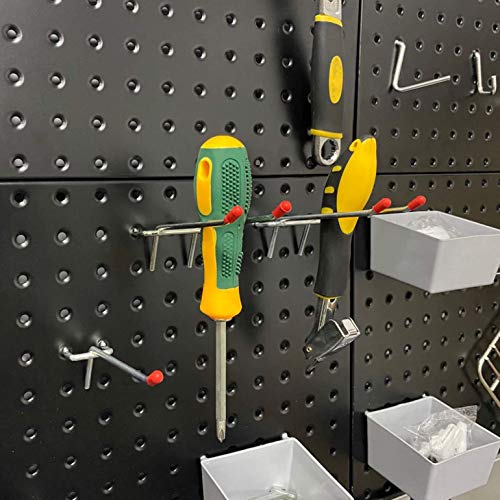 Wallmaster Pegboard Organizer Garage Storage - 48pcs Pegboard Hooks Set, Pegboard Tool Organizer with 48x24 Inch Steel Peg Board & 4 Storage Wallmaster