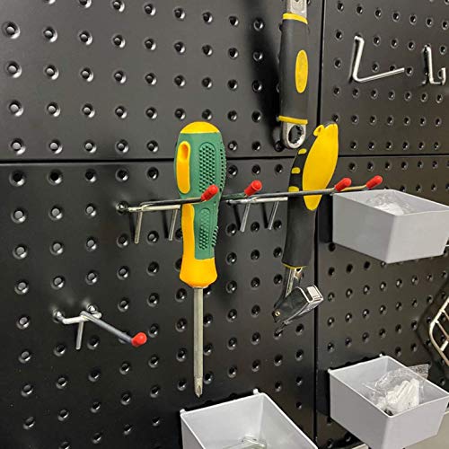 Wallmaster Pegboard Organizer Garage Storage - 48pcs Pegboard Hooks Set, Pegboard Tool Organizer with 48x24 Inch Steel Peg Board & 4 Storage - WoodArtSupply