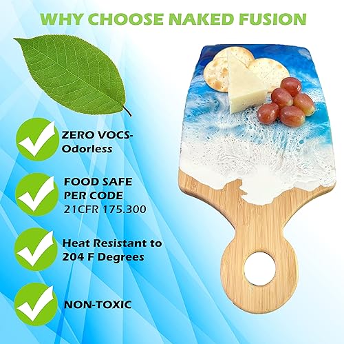 NAKED FUSION Epoxy Resin, Craft Art Resin -The Crafters Resin Crystal Clear Casting, Silicone Molds, Flowers, DIY, Art, Wood, River Table, - WoodArtSupply