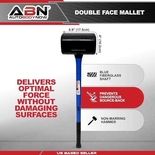 ABN 10 lb pound Rubber Mallet Hammer, 35in, Dead Blow Mallet Woodworking Mallet Rubber Hammer Automotive Hammer - WoodArtSupply