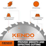 KENDO 2-Pack 10 Inch 40T&60T Carbide-Tipped Circular Saw Blade with 5/8 Inch Arbor, Professional ATB Finishing Woodworking Miter/Table Saw Blades for Kendo