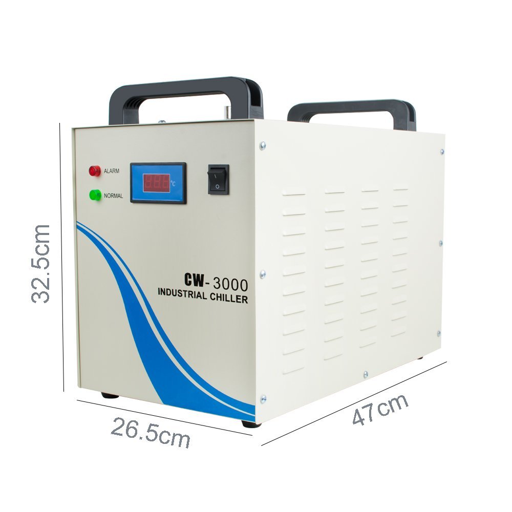 110V Water Chiller 9L High-Capacity Industrial Water Chiller Thermolysis Industrial Water Cooling Chiller for 60W 80W CO2 Glass Tube Laser Engraving cjc