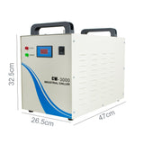110V Water Chiller 9L High-Capacity Industrial Water Chiller Thermolysis Industrial Water Cooling Chiller for 60W 80W CO2 Glass Tube Laser Engraving cjc