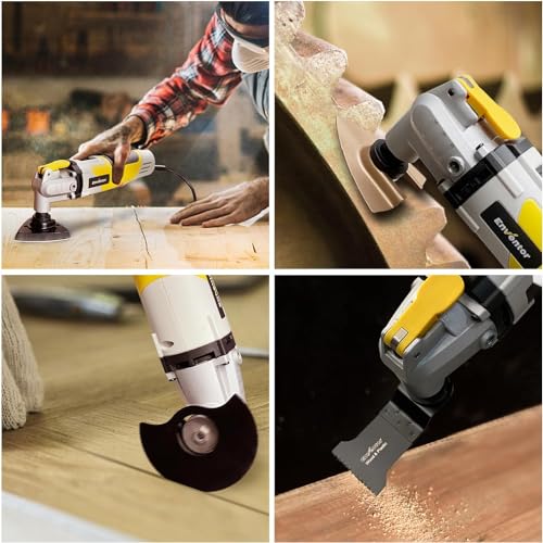 ENVENTOR Oscillating Multi Tools, 2.5A Electric Oscillating Saw Corded with 43PCS Accessories, 15000-22000 OPM, 6 Variable Speeds, 3°Oscillation Enventor