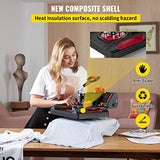 VEVOR Heat Press, Upgrade 5 in 1 Heat Press Machine for T-Shirt Hat Cap Mug Plate Sublimation, 15x15 inch Anti-Scald Fast Swing Away Digital Control VEVOR