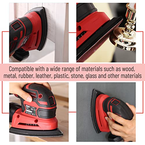 Bates- Mouse Detail Sander Sandpaper, 30 pcs, 40/80/120/180/240 Grits, Sanding Pads, Mouse Sander Pads, Sandpaper Assortment, Mouse Sandpaper, Mouse Bates Choice