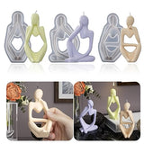 3Pcs Silicone Candle Molds, Art Thinker Epoxy Resin Molds Human Statues Sculptures Silicone Molds for Epoxy Resin Crafts Decorative Table Ornament LAUMOE