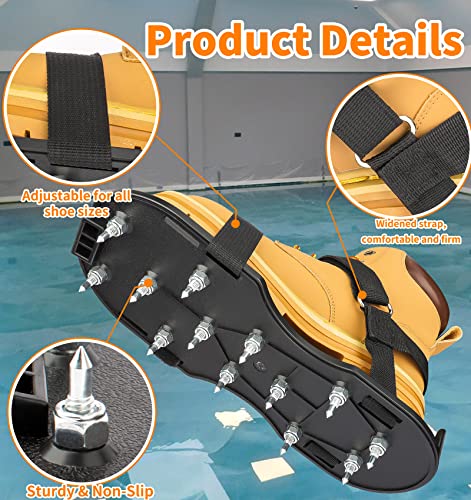 Tafatee Epoxy Floor Spiked Shoes Fully Assembled Gunite Spiked Shoes with 3/4" Short Spikes for Garage Floor Epoxy, Overlays, Cover Installation,1 Tafatee