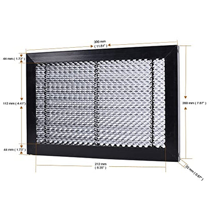 XLNT TECH Laser Honeycomb Working Table 11.81" × 7.87" × 0.87(200mm x 300mm x 22mm) Panel Board Platform Used for Multil-Brand Engraving Machine. - WoodArtSupply