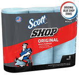 Scott 75143 Scott Shop Towels, Blue (3 Rolls, 55 Towels/Roll, 165 Towels Total) SCOTT SHOP ORIGINAL