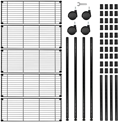 YSSOA 5-Tier Heavy Duty Storage Shelving Unit ,Black,36L x 14W x 60H Inch YSSOA