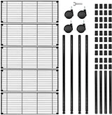 YSSOA 5-Tier Heavy Duty Storage Shelving Unit ,Black,36L x 14W x 60H Inch YSSOA