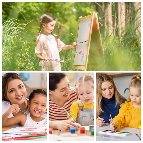 HTVRONT Paint Brushes for Acrylic Painting 24 PCS - Acrylic Paint Brushes with Canvas Brush Case - Paint Brushes for Acrylic/Oil/Watercolor HTVRONT