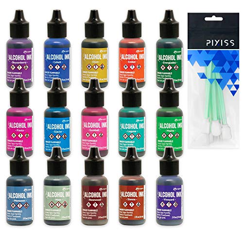 Ranger Alcohol Inks New 2020 Colors Bundle Boysenberry, Cobalt, Dijon, Ember, Everglades, Fiesta, Glacier, Gumball, Laguna, Mojito, Monsoon, Moss, - WoodArtSupply