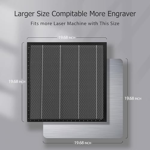 YOOPAI Honeycomb Laser Bed 500x500mm Honeycomb Working Table with Aluminum Panel for Laser Cutter Engraver Accessories, Desktop Protection, Fast Heat YOOPAI